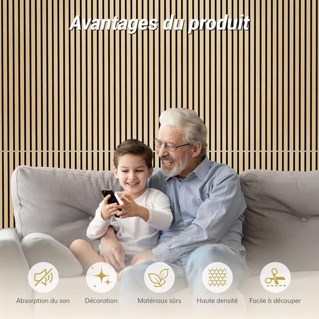 Thumbnail 4 de TONOR panneaux acoustiques 120x60 cm