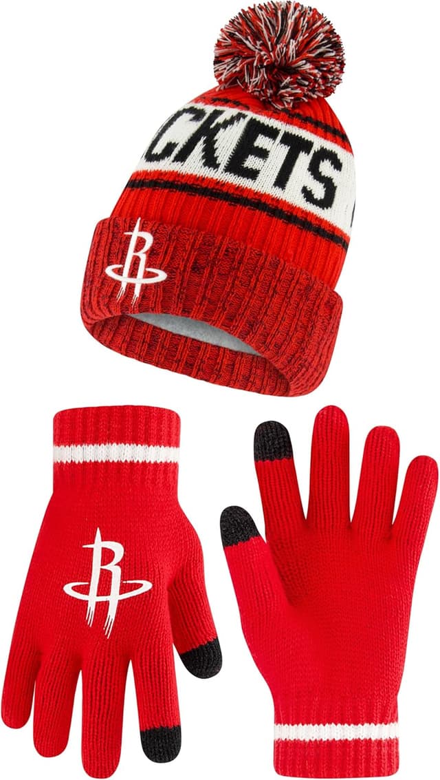 Detalle de Ultra Game Youth NBA Official Super-Soft Winter Beanie with Touch Screen Gloves