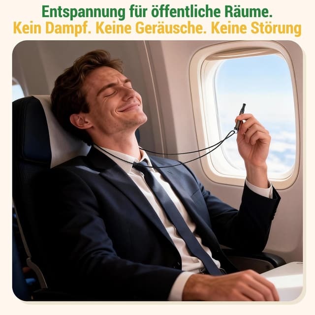 Thumbnail 6 de CARITATE Rauchfrei Halskette zur Rauchentwöhnung mit einstellbarem Widerstand und Fruchtmischung (schwarzes Holz)