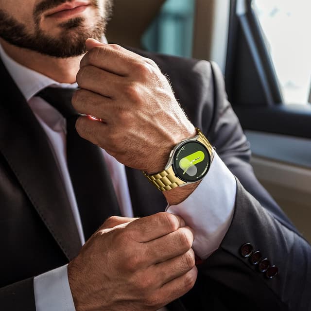 Detalle 2 de Suphart No-Gap Stainless Steel Metal Band for Samsung Galaxy Watch 7/6/5/4 (Gold, 44mm/40mm/47mm/43mm/45mm)