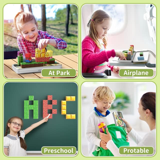 Detalle 2 de Magnetische Bausteine STEM MATCH 35-teilig