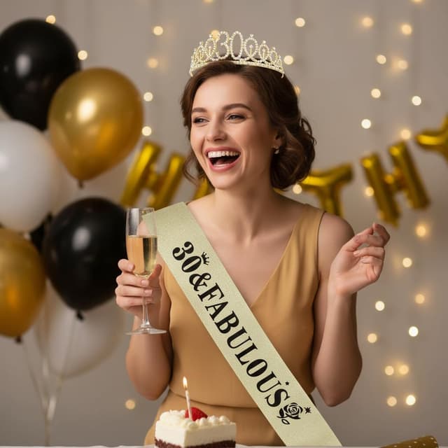 Thumbnail 3 de Oblihumoy Gold 30th Birthday Crown