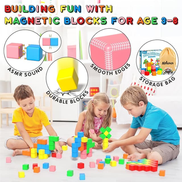 Thumbnail 4 de Apluses 42PCS Magnetic Blocks set for ages 3–5