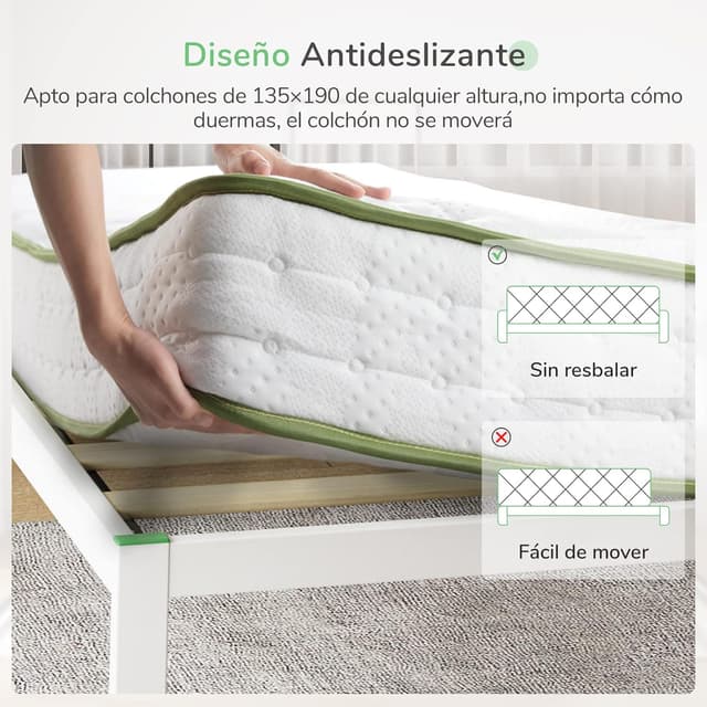 Thumbnail 6 de Novilla Somier 135x190 cm con Patas Altas y Cabecero