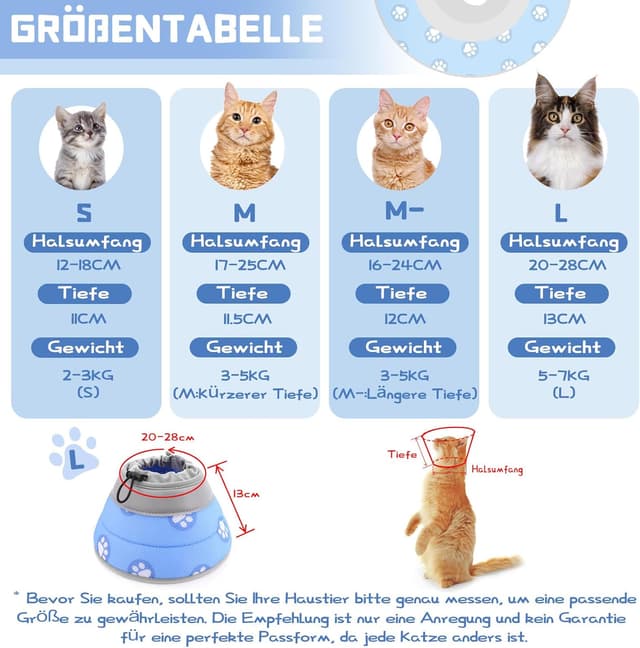 Detalle 2 de Supet Katzen Halskrause Blau Größe L