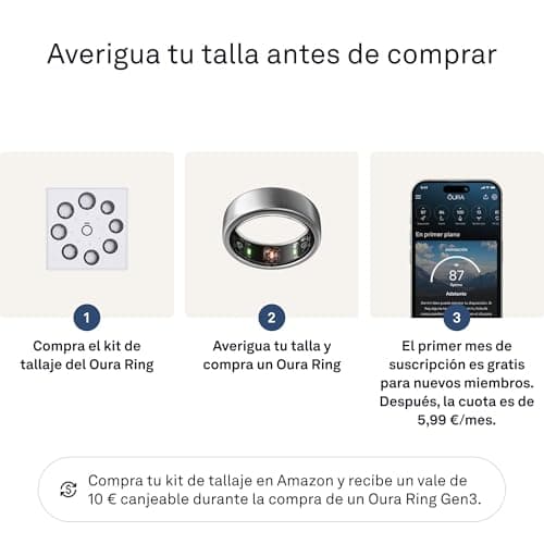 Detalle de Oura Ring Gen3 Horizon Brushed Titanium (Talla 13) — anillo inteligente para sueño, frecuencia cardíaca y estrés