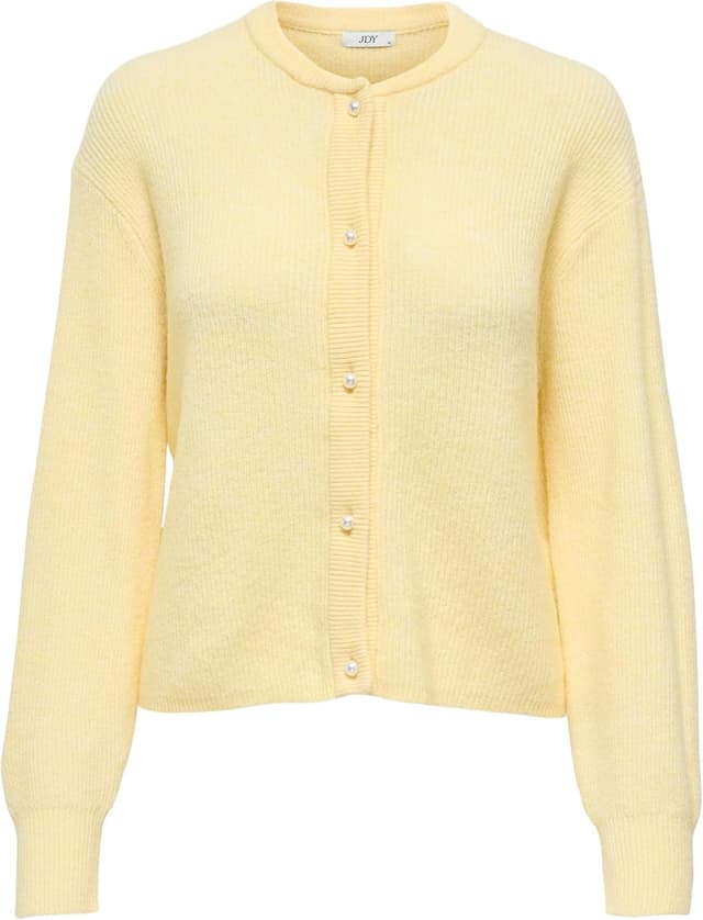 Detalle de JDY Damen Jdylumi Life Longsleeve-Cardigan mit Rundhalsausschnitt und Knopfleiste (1er Pack)