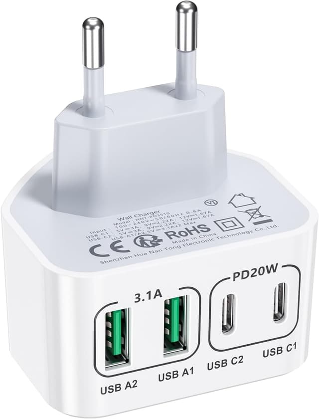 Detalle de Caricatore USB C 40 W 4 porte