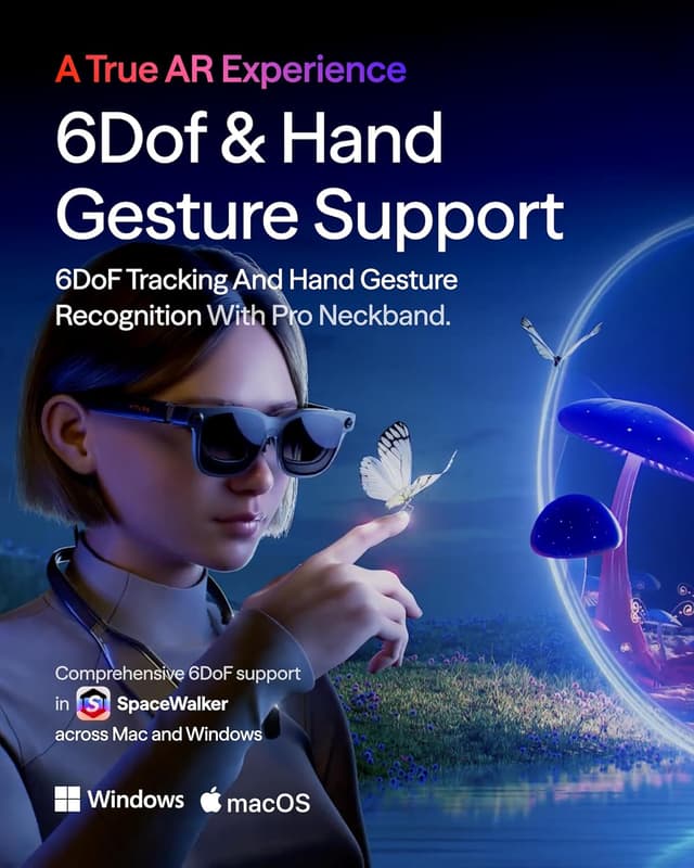 Detalle de VITURE Luma Ultra XR Glasses with 152'' Ultra-Sharp Display, 6DoF, Hand Gestures, 52° FOV, and Real-time 2D-to-3D