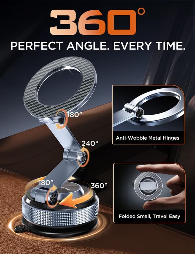 Detalle 2 de MSXTTLY Car Phone Holder 360° MagSafe Mount