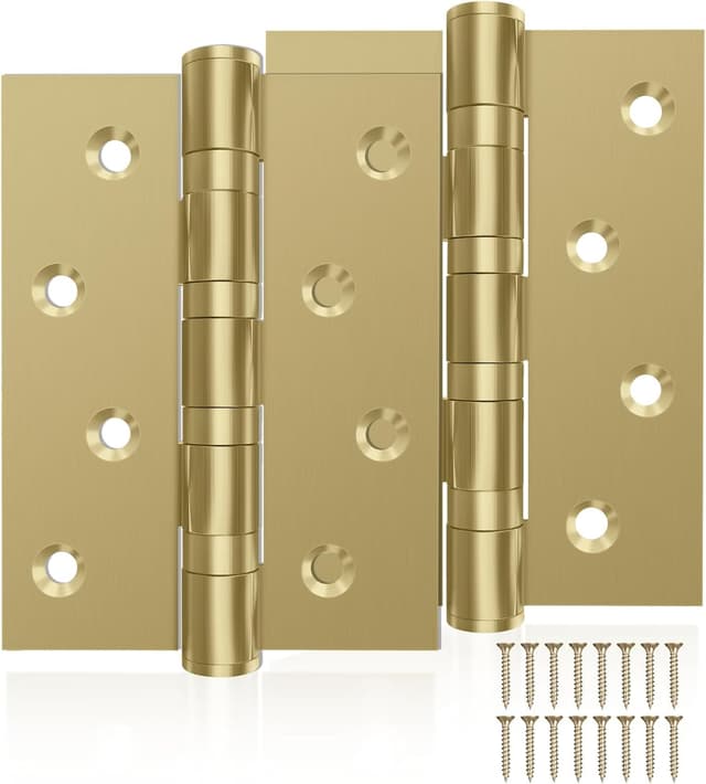 Detalle de AOLISHENG 4 inch (100mm) x 75mm stainless steel heavy duty door hinges – 1 pair