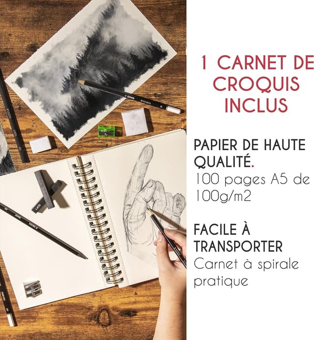 Thumbnail 2 de Kit de dessin complet 19 accessoires 🎨