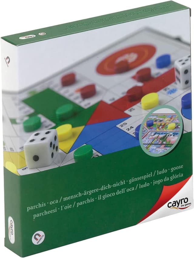 Detalle de Cayro Parcheesi & Oie modèle magnétique ( + 5 ans) avec tiroirs de rangement – jeu double 2 à 4 joueurs