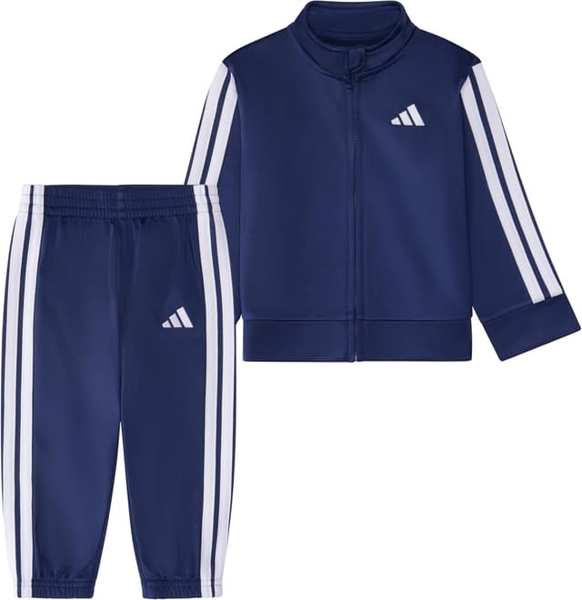 Detalle de adidas Boys’ 2-Piece Full-Zip Jacket and Jogger Set