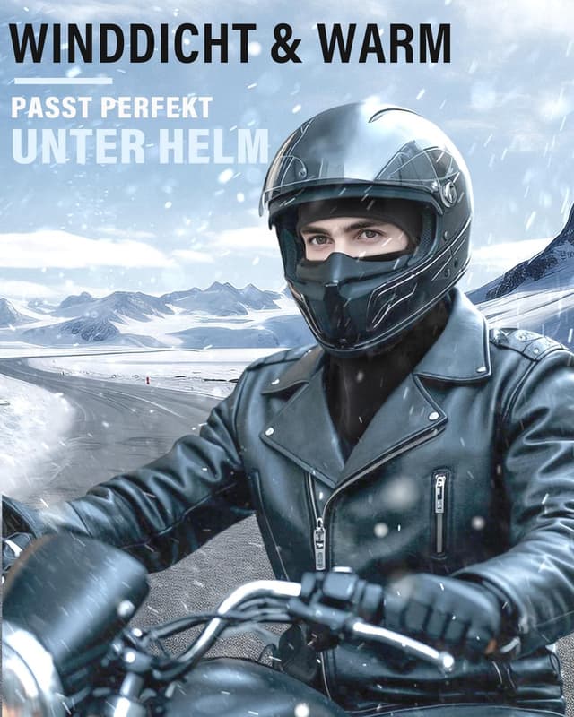 Thumbnail 2 de Balaclava Sturmhaube Gesichtsschutz, schwarz đ§Ł