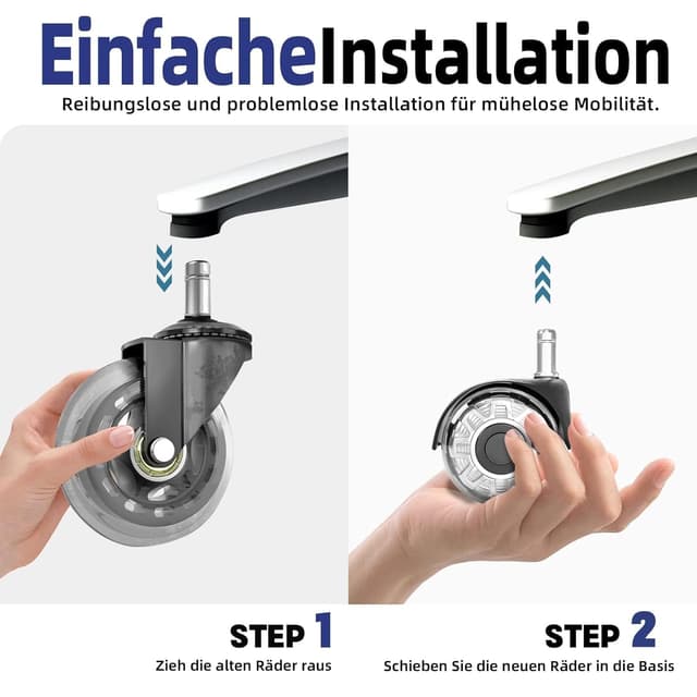 Thumbnail 6 de Sytopia Bürostuhl Rollen 11 × 22 mm, 5er Set