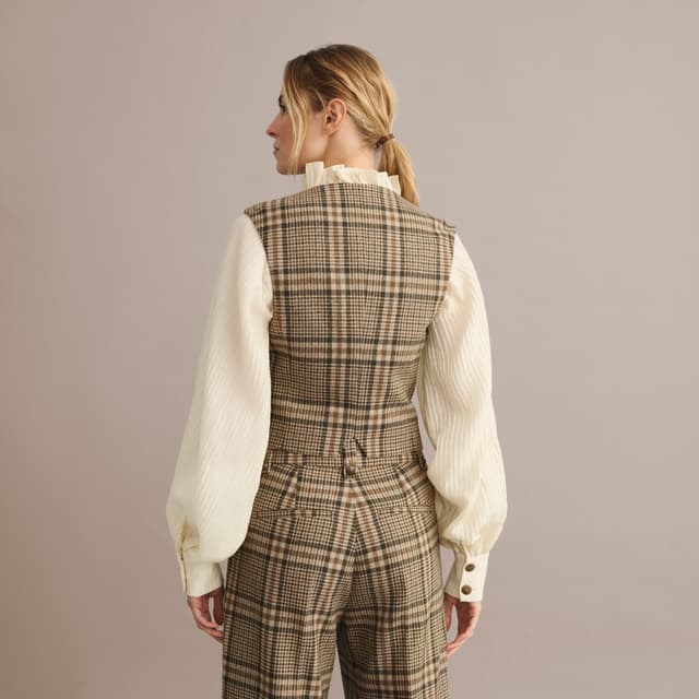 Thumbnail 3 de Verhunt Chaleco corto cuadros cruzado