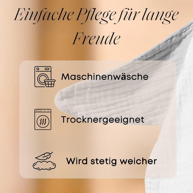 Detalle de Mababu Schmusetuch Baby Musselin – Ente aus Bio-Baumwolle (4-lagig), Oeko-TEX®, waschbar – Schnuffeltuch zur Geburt