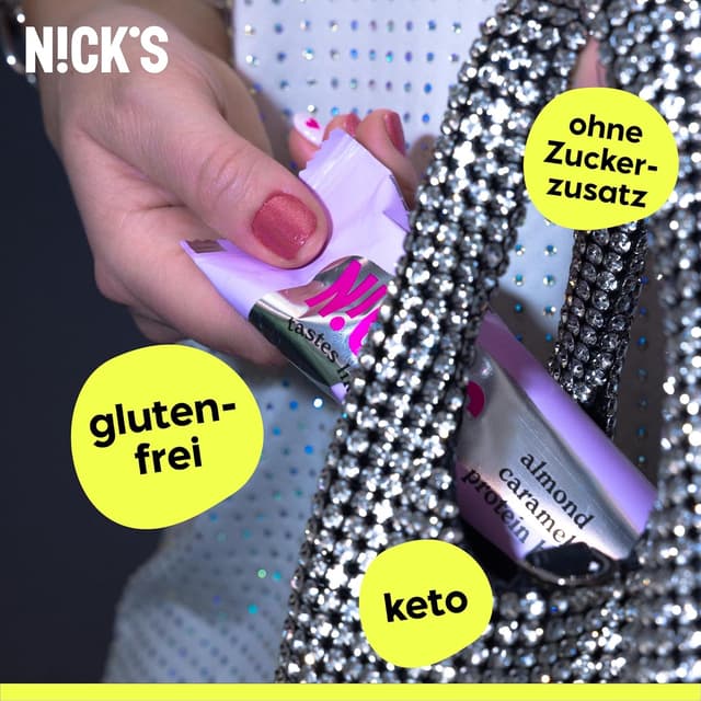 Thumbnail 3 de NICKS Protein Riegel Mandel Karamell 13 g Eiweiß