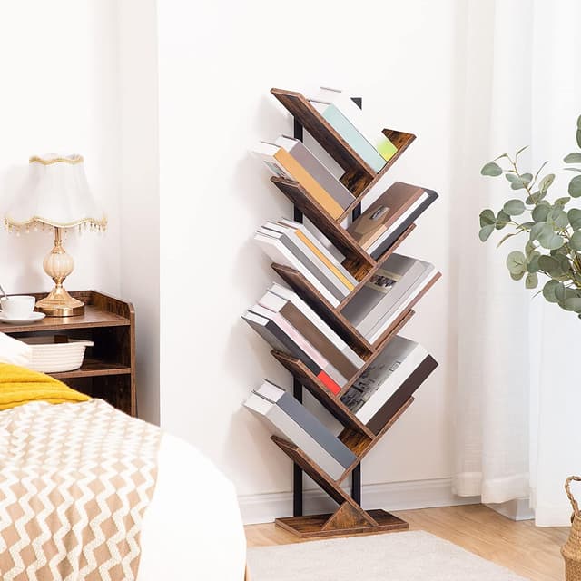 Thumbnail 3 de HOOBRO Tree Bookshelf Tall 9-tier bookcase