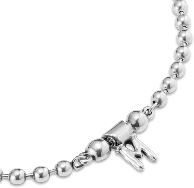 Detalle 2 de UNOde50 court collier en plaqué argent