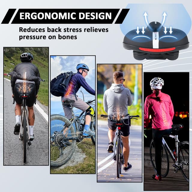 Detalle de Wide Soft Bike Saddle Cushion