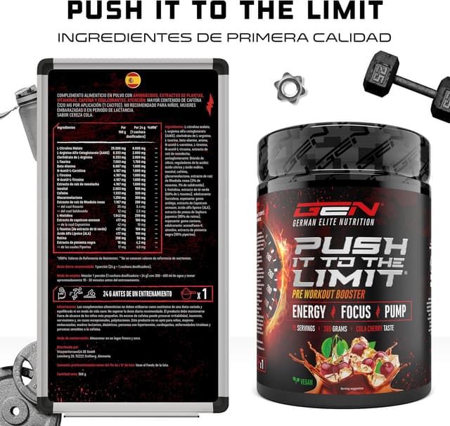 Detalle 2 de Push it to the Limit - Pre-Entrenamiento Energizante 💪