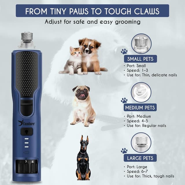 Detalle de Candure dog nail grinder 7-speed
