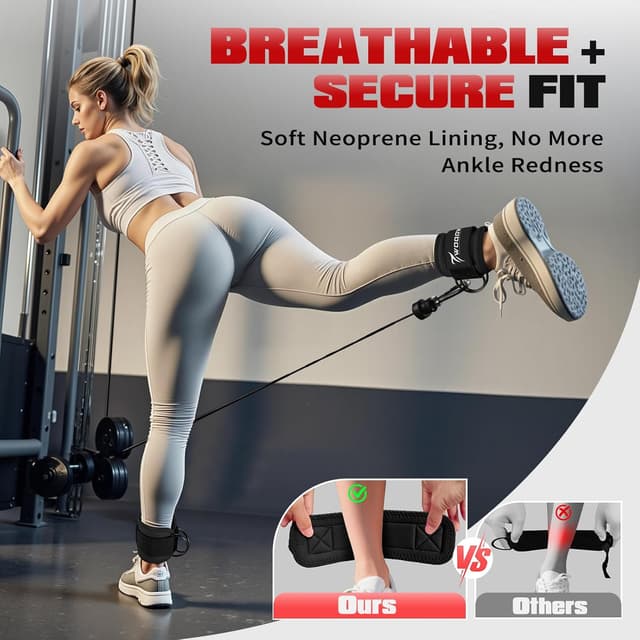 Detalle 1 de Ankle resistance bands set 10/20/30 lbs