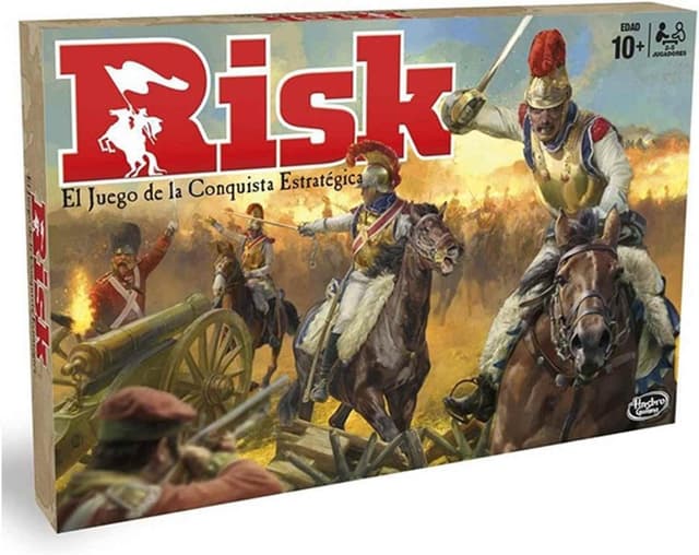 Detalle de Hasbro Gaming Risk: El juego de la conquista estratégica (42 territorios) con ejércitos de juguete