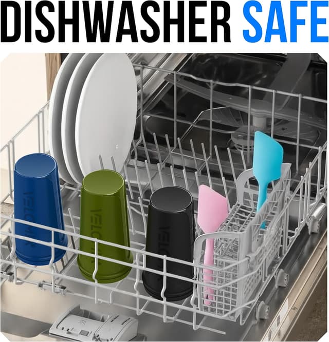 Detalle 1 de VELOMIX 3-Pack 18 oz Protein Shaker Bottles with Wire Whisk (Leak Proof, Stackable, Dishwasher Safe)