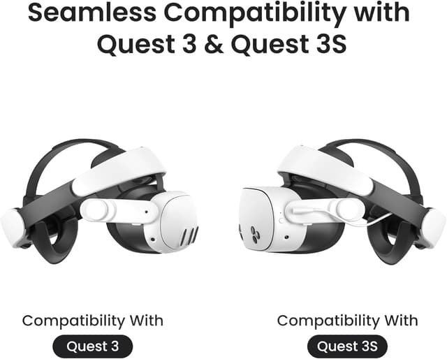 Detalle 2 de KIWI design H4 Boost Battery Halo Head Strap for Meta Quest 3/3S (DualFast Charging)