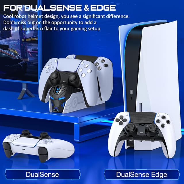 Thumbnail 4 de HEYLICOOL PS5 Controller Charger Station 2-pack LED