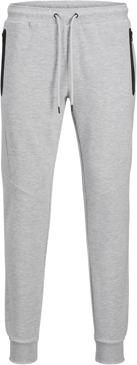 Detalle de Jack & Jones Sweatpants Slim Fit: pantaloni in felpa con vita elastica e orlo a costine
