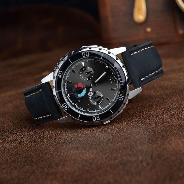 Detalle 2 de BISONSTRAP Uhrenarmband aus Vintage-Leder als Ersatzband (14–24 mm Bandbreite)