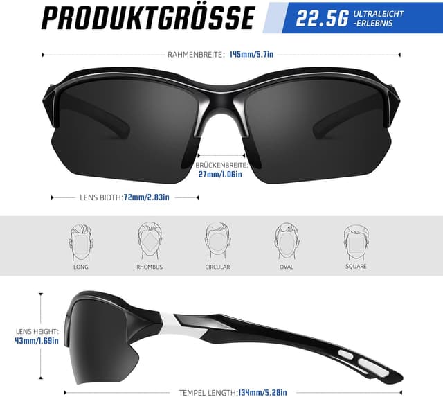 Thumbnail 2 de suoso Fahrradbrille Polarisiert UV400