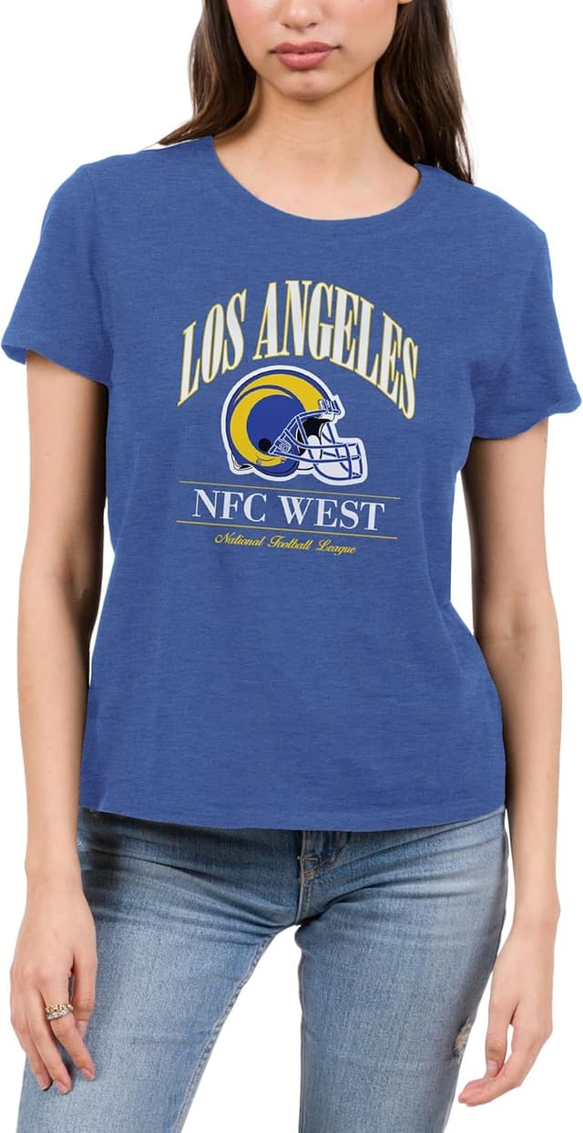 Detalle de Junk Food NFL “Prep” Women’s Short Sleeve Fan Tee (Officially Licensed)