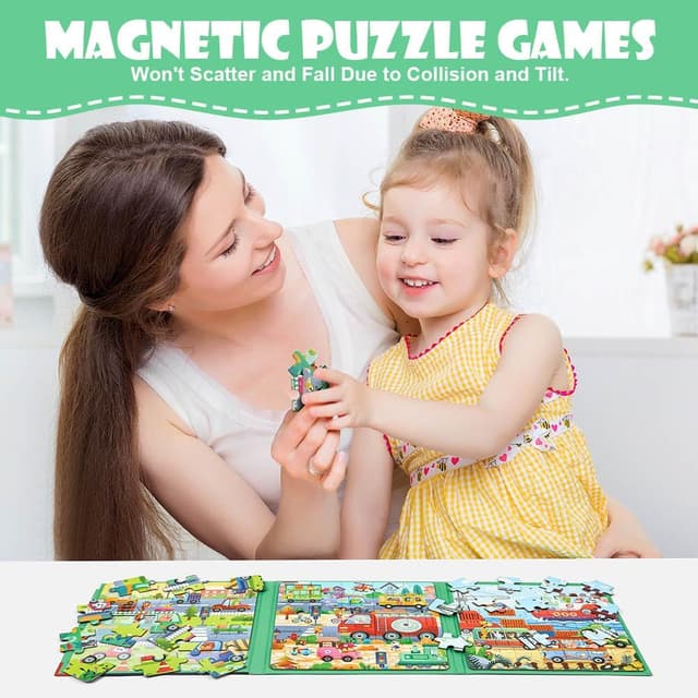 Thumbnail 6 de Aolso Magnetic Puzzles for Kids (Ages 3–5) – Toddler Travel Jigsaw Book with Traffic Scenes