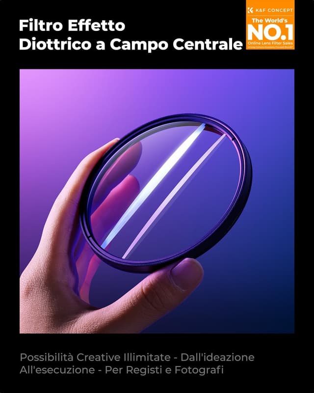 Detalle 2 de K&F CONCEPT filtro prisma diottrico 67mm per effetto bokeh in primo piano