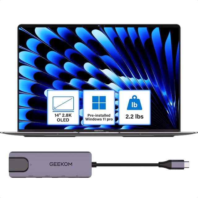 Detalle de GEEKOM GeekBook X14 Pro 2.8K OLED