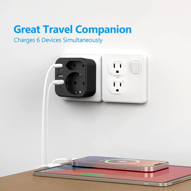 Thumbnail 5 de JSVER Adattatore da Viaggio USA 17 W