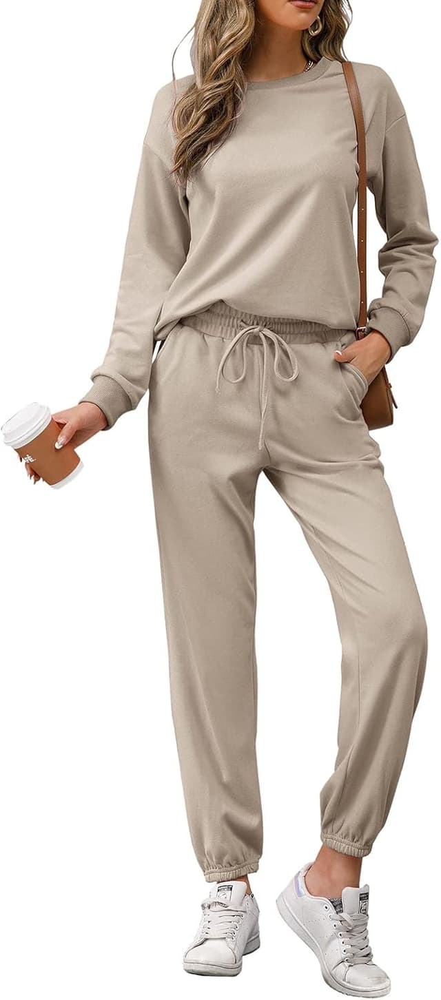 Thumbnail 6 de REORIA Damen Trainingsanzug-Set Langarm mit Rundhalsausschnitt – Hoodie & Jogginghose (Zweiteiler)