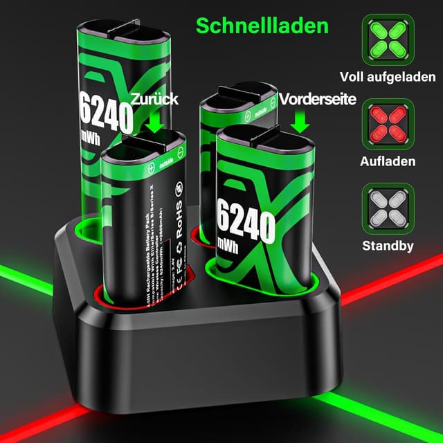 Thumbnail 3 de ZRZLMVP Xbox Controller Akku 4x6240mWh