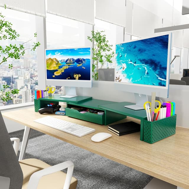 Thumbnail 5 de Spacrea Metal Desk Organizer with Drawer 1