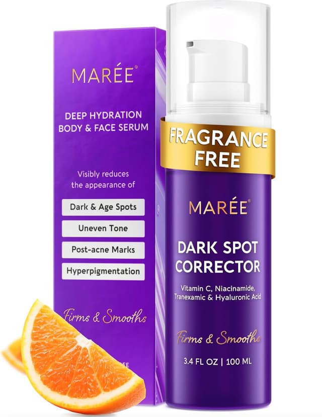 Detalle de MAREE Dark Spot Remover Serum for Face & Body (TXA, Vitamin C & Niacinamide) — Fade Black & Brown Spots