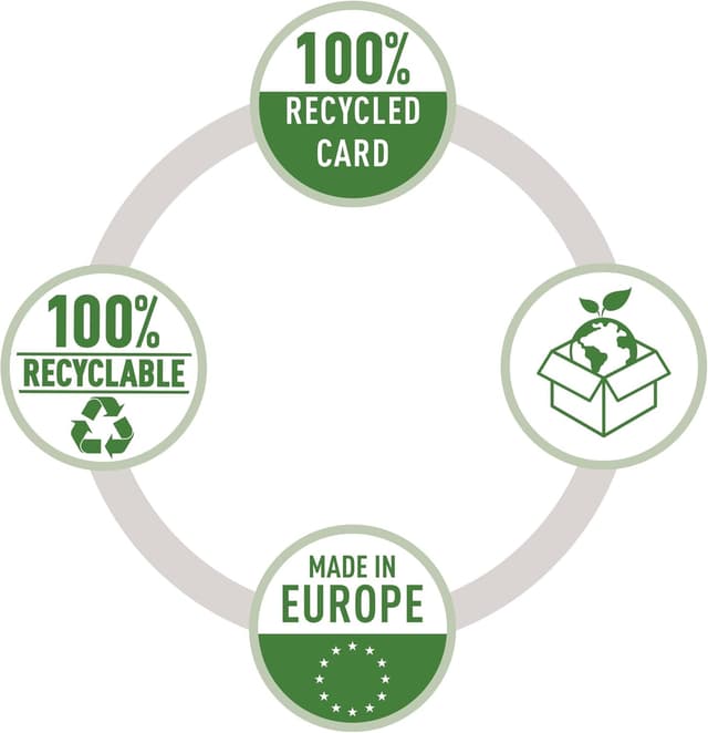 Detalle de Leitz Recycle Libro Monitore in cartone A4 con 12 scomparti e fasce elastiche angolari, nero 39150095