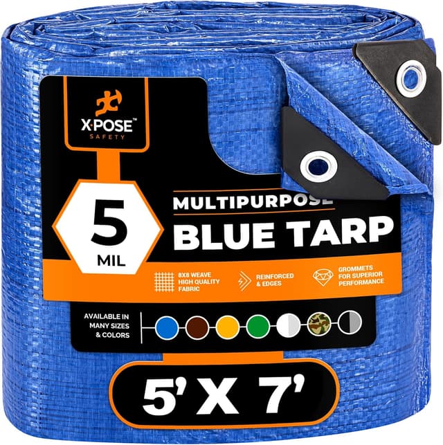 Detalle de Xpose Safety Multipurpose Poly Tarp 5 x 7 5 mil