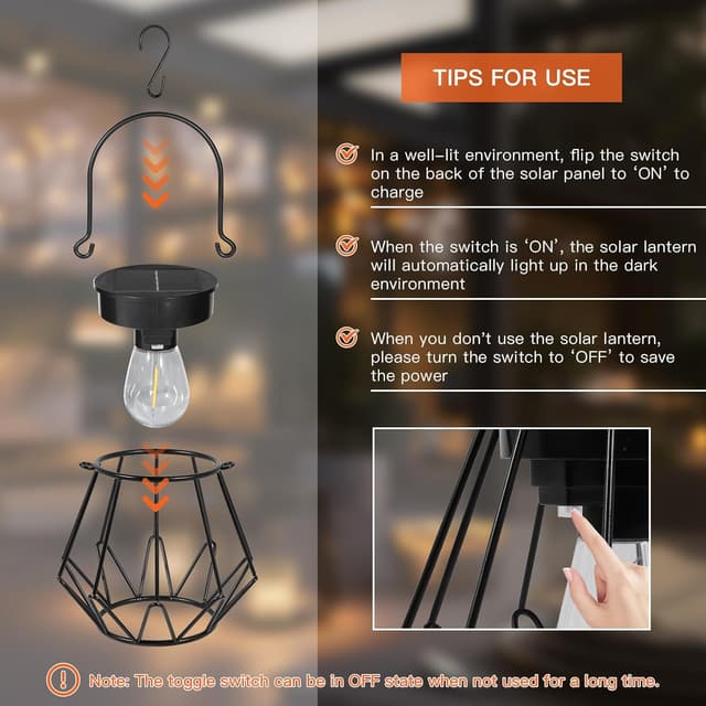 Detalle de Ketom lanterna solare da esterno V, IP65