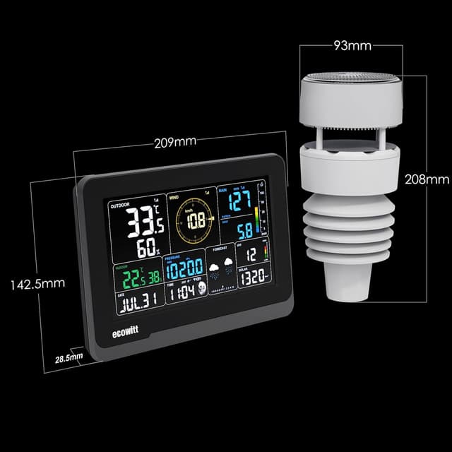 Detalle 2 de ECOWITT WS3901 Stazione meteo 7 in 1 📡