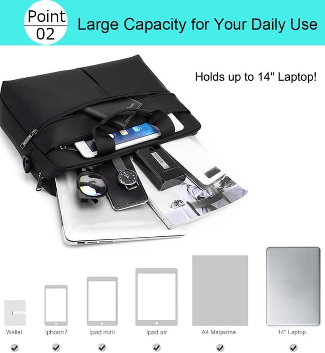 Thumbnail 2 de zhongningyifeng 14 Inch Laptop Bag